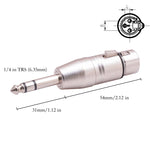 LZ1179 6,35mm 1/4 TRS Stecker zu XLR 3-polige Buchse Adapter, LZ1179