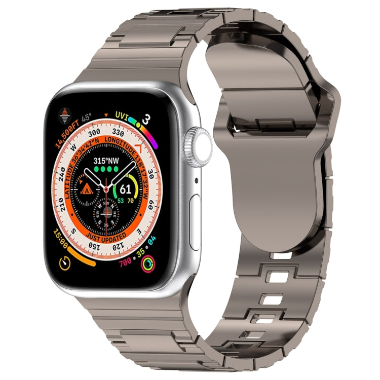 Eckige Schnalle Rüstungsstil Silikonarmband, für Apple Watch 42mm, für Apple Watch 38mm, für Apple Watch Ultra 2 49mm