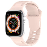 Eckige Schnalle Rüstungsstil Silikonarmband, für Apple Watch 42mm, für Apple Watch 38mm, für Apple Watch Ultra 2 49mm