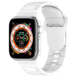 Eckige Schnalle Rüstungsstil Silikonarmband, für Apple Watch 42mm, für Apple Watch 38mm, für Apple Watch Ultra 2 49mm