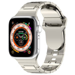 Eckige Schnalle Rüstungsstil Silikonarmband, für Apple Watch 42mm, für Apple Watch 38mm, für Apple Watch Ultra 2 49mm