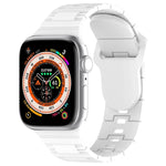 Eckige Schnalle Rüstungsstil Silikonarmband, für Apple Watch 42mm, für Apple Watch 38mm, für Apple Watch Ultra 2 49mm