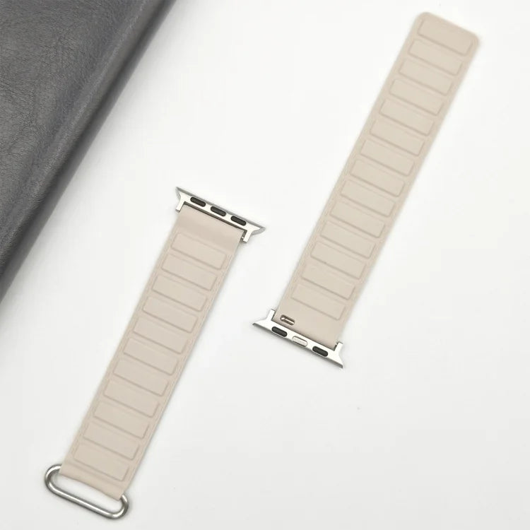 Magnetisches Silikon-Uhrenarmband mit umgekehrter Schnalle, für Apple Watch 38 mm