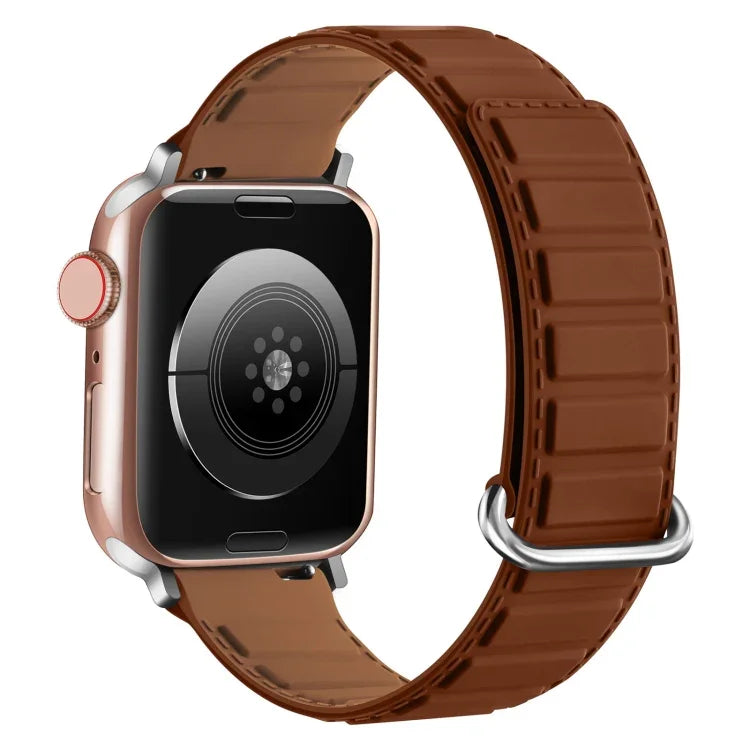 Magnetisches Silikon-Uhrenarmband mit umgekehrter Schnalle, für Apple Watch 38 mm