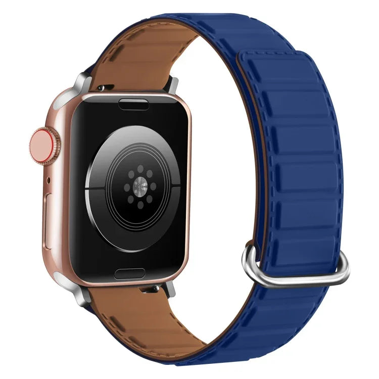 Magnetisches Silikon-Uhrenarmband mit umgekehrter Schnalle, für Apple Watch 38 mm