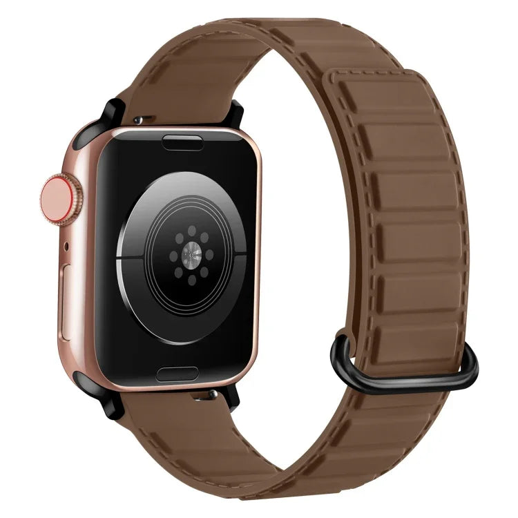Magnetisches Silikon-Uhrenarmband mit umgekehrter Schnalle, für Apple Watch 38 mm