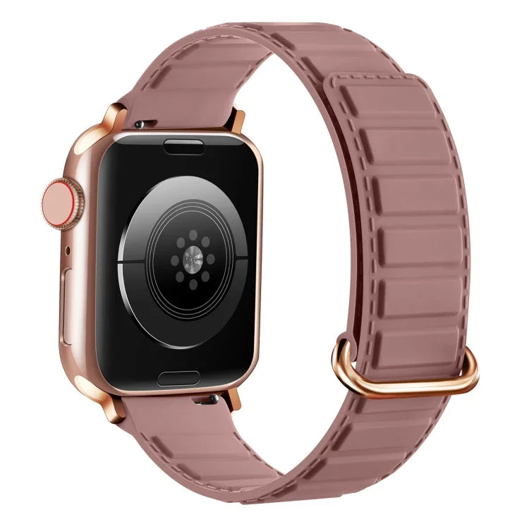 Magnetisches Silikon-Uhrenarmband mit umgekehrter Schnalle, für Apple Watch 38 mm