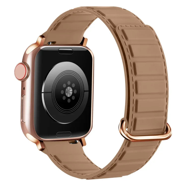 Magnetisches Silikon-Uhrenarmband mit umgekehrter Schnalle, für Apple Watch 38 mm