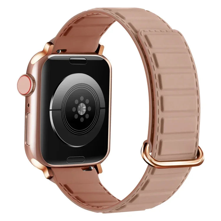 Magnetisches Silikon-Uhrenarmband mit umgekehrter Schnalle, für Apple Watch 38 mm