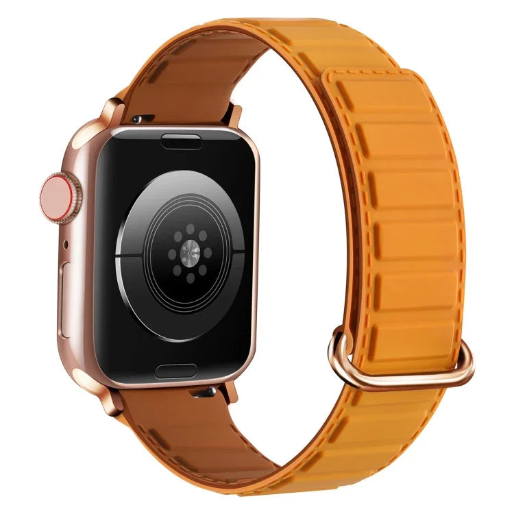 Magnetisches Silikon-Uhrenarmband mit umgekehrter Schnalle, für Apple Watch 38 mm