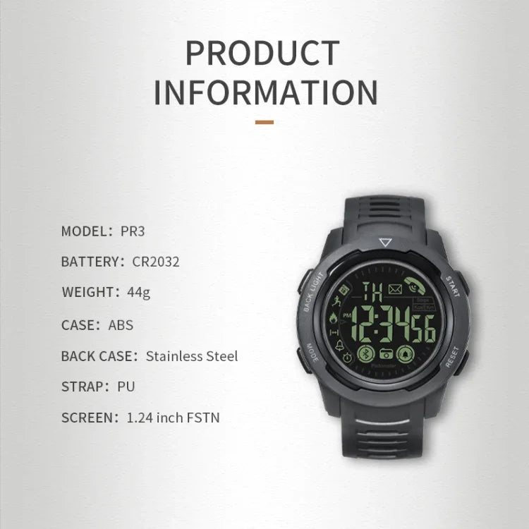 SPOVAN PR3 Wasserdichte Bluetooth-Smartwatch für Outdoor-Sportarten