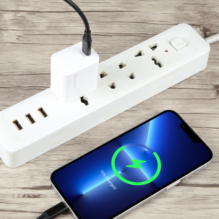 LZ-105PD 25W USB-C / Type-C Ports Netzladegerät mit Punktmuster, US-Stecker, EU-Stecker