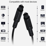 EMK Quadrat-Anschluss zu Quadrat-Anschluss Digitales Audio-Lautsprecher-Glasfaser-Verbindungskabel, 1m, 1,5m, 2m, 3m, 5m, 8m, 10m, 15m, 25m