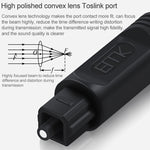 EMK Quadrat-Anschluss zu Quadrat-Anschluss Digitales Audio-Lautsprecher-Glasfaser-Verbindungskabel, 1m, 1,5m, 2m, 3m, 5m, 8m, 10m, 15m, 25m