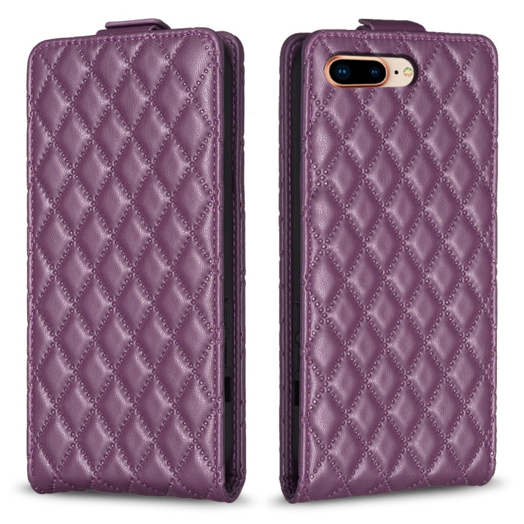 Diamond Lattice Vertical Flip Leather Phone Case, For iPhone 7 Plus / 8 Plus