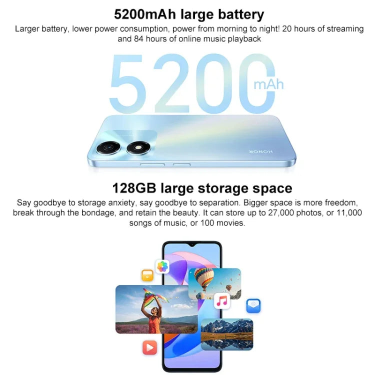 Honor Play 40C 5G, 6,56 Zoll MagicOS 7.1, Snapdragon 480 Plus Octa-Core bis zu 2,2 GHz, Netzwerk: 5G, unterstützt Google Play nicht, 6 GB + 128 GB