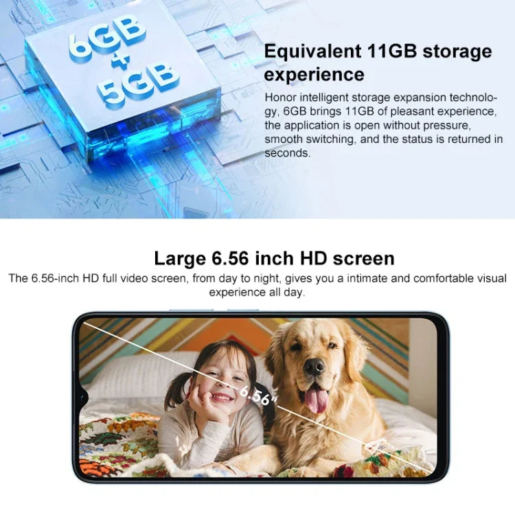 Honor Play 40C 5G, 6,56 Zoll MagicOS 7.1, Snapdragon 480 Plus Octa-Core bis zu 2,2 GHz, Netzwerk: 5G, unterstützt Google Play nicht, 6 GB + 128 GB