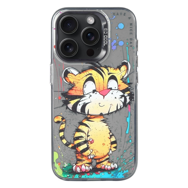 PC- und TPU-Handyhülle aus der Ölfarben-Serie mit Tiermuster, für iPhone 16 Pro