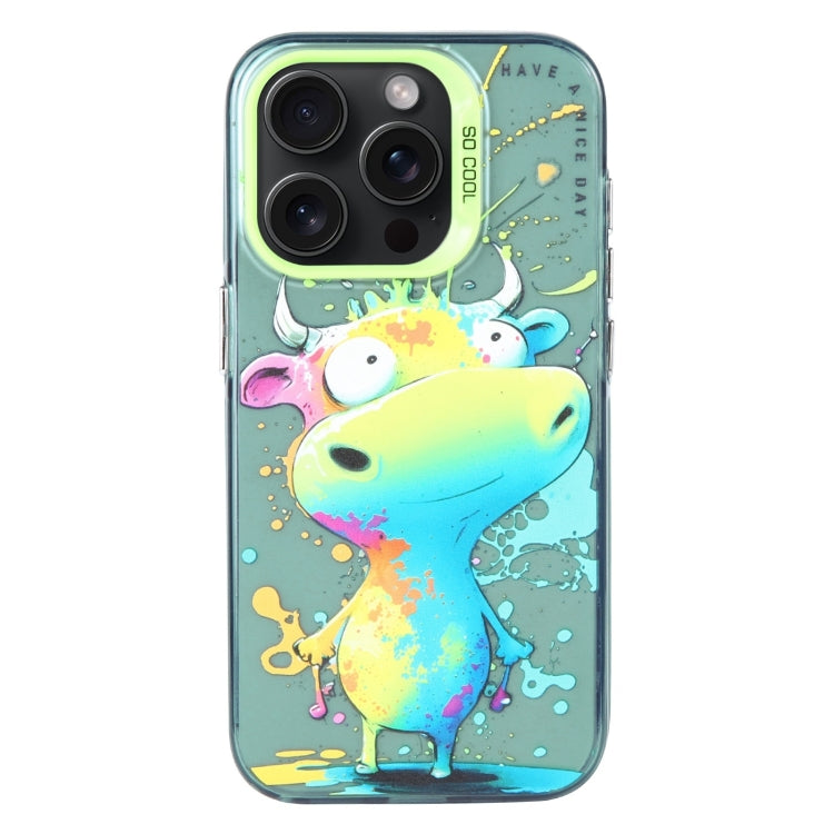 PC- und TPU-Handyhülle aus der Ölfarben-Serie mit Tiermuster, für iPhone 16 Pro
