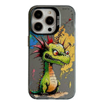 PC- und TPU-Handyhülle aus der Ölfarben-Serie mit Tiermuster, für iPhone 16 Pro