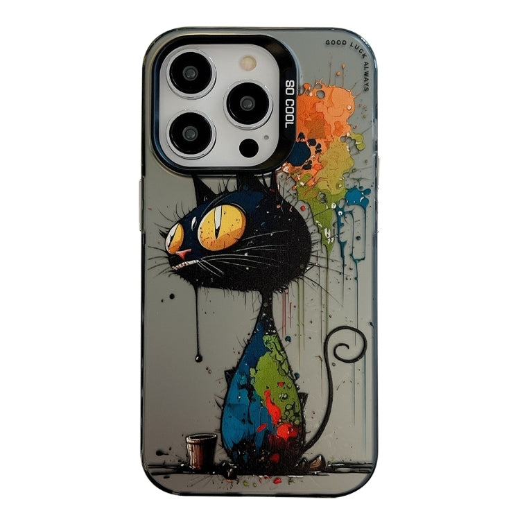 PC- und TPU-Handyhülle aus der Ölfarben-Serie mit Tiermuster, für iPhone 16 Pro