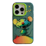 PC- und TPU-Handyhülle aus der Ölfarben-Serie mit Tiermuster, für iPhone 16 Pro