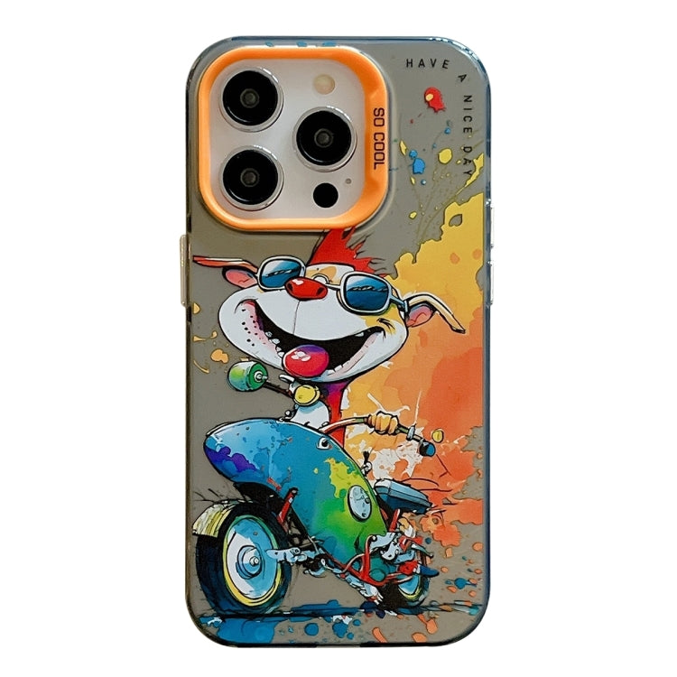 PC- und TPU-Handyhülle aus der Ölfarben-Serie mit Tiermuster, für iPhone 16 Pro