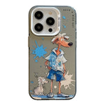 PC- und TPU-Handyhülle aus der Ölfarben-Serie mit Tiermuster, für iPhone 16 Pro