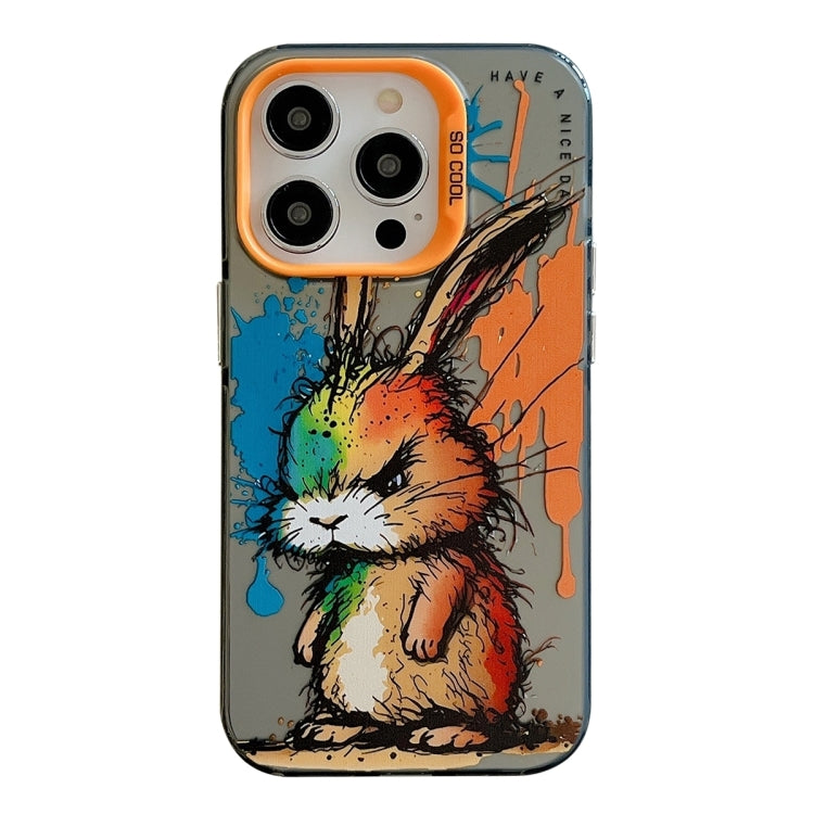 PC- und TPU-Handyhülle aus der Ölfarben-Serie mit Tiermuster, für iPhone 16 Pro