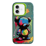 Handyhülle aus PC und TPU mit Tiermuster-Ölgemälde-Serie, für iPhone 16 Pro Max