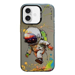 Handyhülle aus PC und TPU mit Tiermuster-Ölgemälde-Serie, für iPhone 16 Pro Max