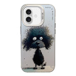 Handyhülle aus PC und TPU mit Tiermuster-Ölgemälde-Serie, für iPhone 16 Pro Max