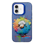 Handyhülle aus PC und TPU mit Tiermuster-Ölgemälde-Serie, für iPhone 16 Pro Max