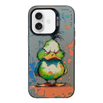 Handyhülle aus PC und TPU mit Tiermuster-Ölgemälde-Serie, für iPhone 16 Pro Max