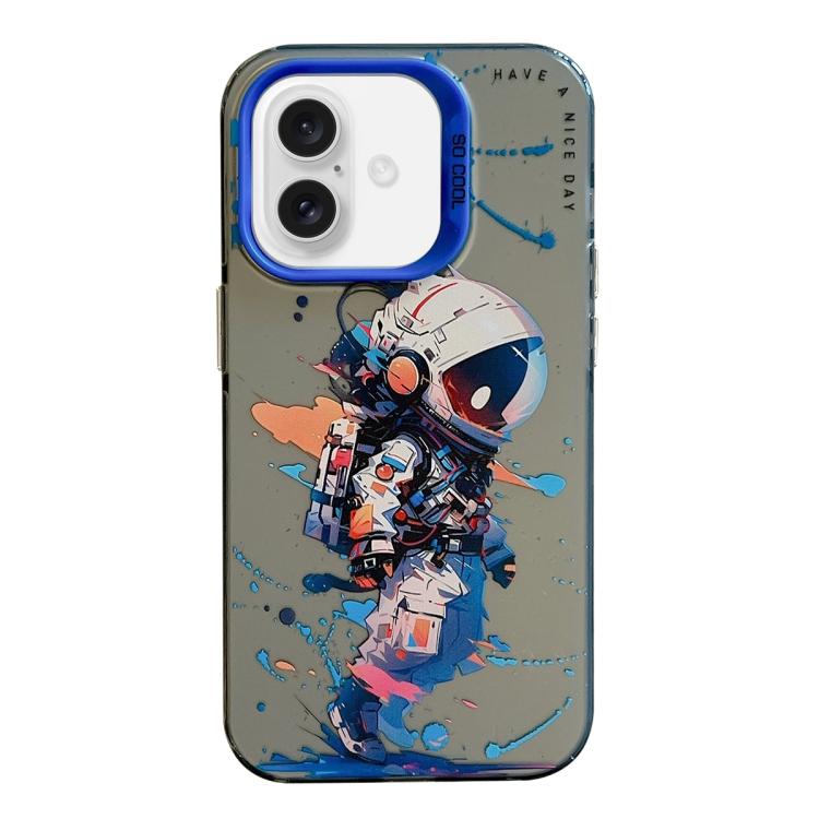 Handyhülle aus PC und TPU mit Tiermuster-Ölgemälde-Serie, für iPhone 16 Pro Max
