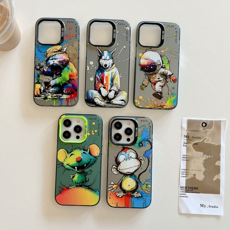 Animal Pattern Oil Painting Series PC + TPU Phone Case, For iPhone XS Max