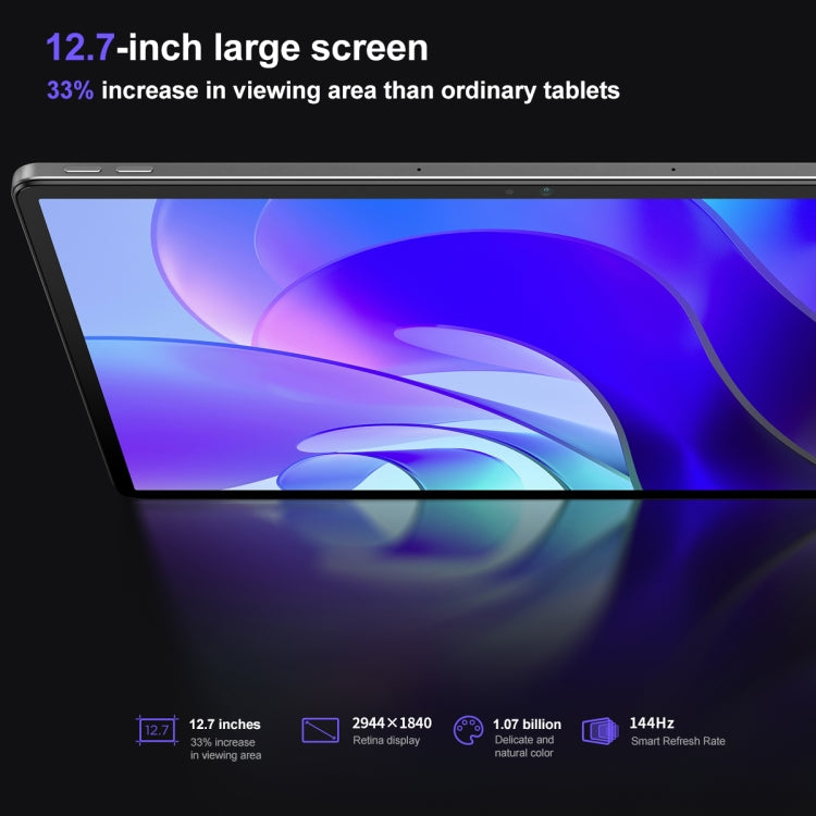 Lenovo Pad Pro 12.7 Zoll WiFi-Tablet, Android 13, Qualcomm Snapdragon 870 Octa-Core, unterstützt Gesichtserkennung, 8GB+128GB, 8GB+256GB