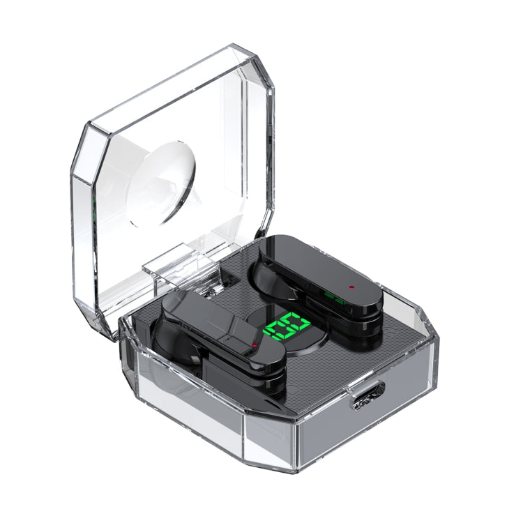 K30 Transparent Capsule Digital Display Touch Control Bluetooth Earphones, K30