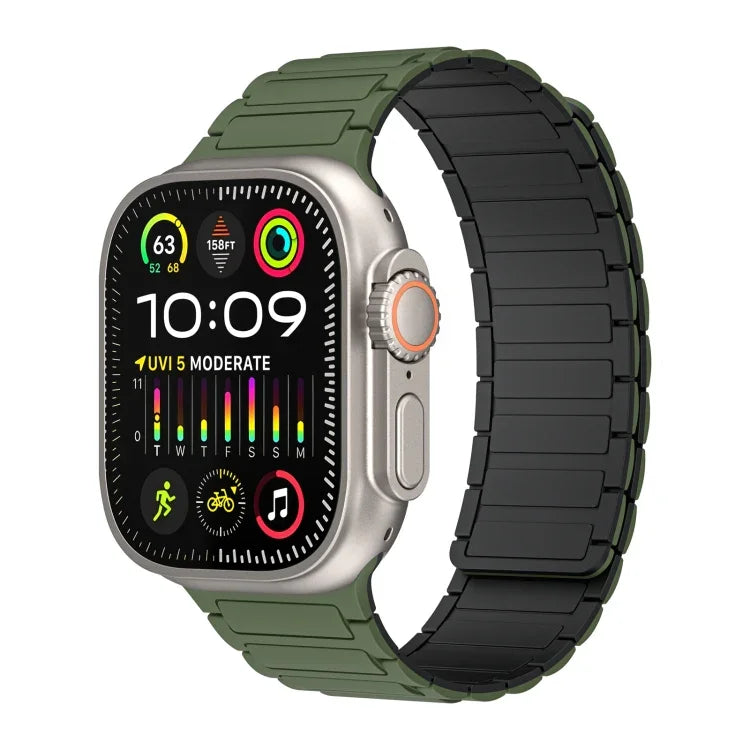 Magnetisches Loop-Silikonarmband, für Apple Watch Series 9 45mm, für Apple Watch Series 9 41mm, für Apple Watch Ultra 49mm