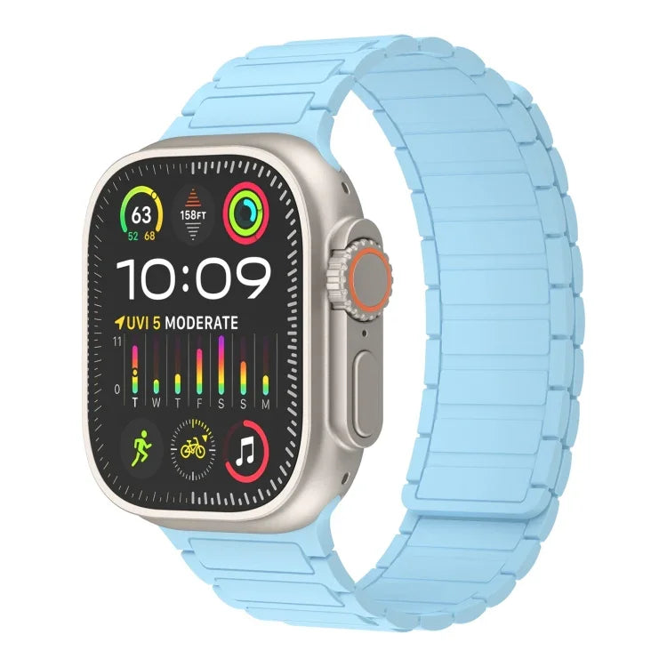 Magnetisches Loop-Silikonarmband, für Apple Watch Series 9 45mm, für Apple Watch Series 9 41mm, für Apple Watch Ultra 49mm
