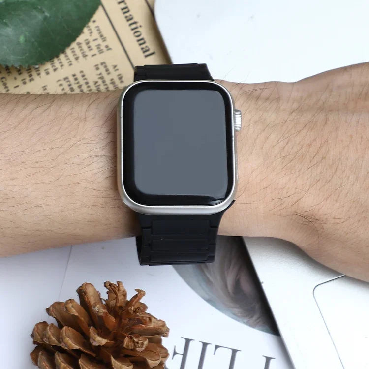 Magnetisches Loop-Silikonarmband, für Apple Watch Series 9 45mm, für Apple Watch Series 9 41mm, für Apple Watch Ultra 49mm