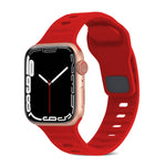 Quadratische Schnalle Streifen Silikon Uhrenarmband, Für Apple Watch Ultra 2 49mm, Für Apple Watch Series 9 45mm