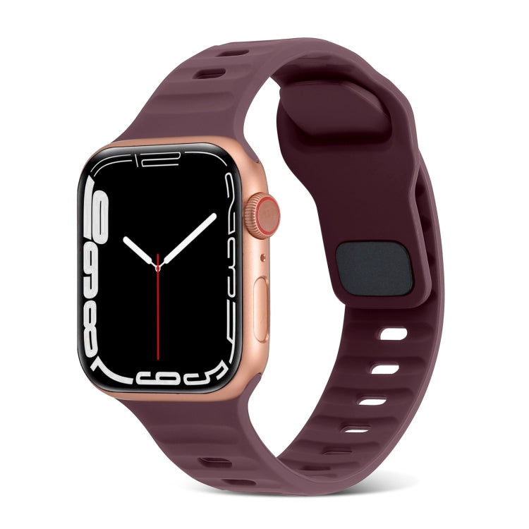 Quadratische Schnalle Streifen Silikon Uhrenarmband, Für Apple Watch Ultra 2 49mm, Für Apple Watch Series 9 45mm