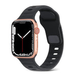 Quadratische Schnalle Streifen Silikon Uhrenarmband, Für Apple Watch Ultra 2 49mm, Für Apple Watch Series 9 45mm