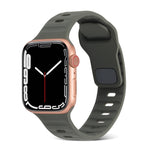 Quadratische Schnalle Streifen Silikon Uhrenarmband, Für Apple Watch Ultra 2 49mm, Für Apple Watch Series 9 45mm