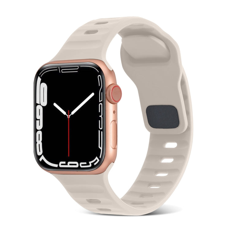 Quadratische Schnalle Streifen Silikon Uhrenarmband, Für Apple Watch Ultra 2 49mm, Für Apple Watch Series 9 45mm