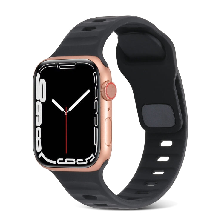 Quadratische Schnalle Streifen Silikon Uhrenarmband, Für Apple Watch SE 2023 44mm, Für Apple Watch SE 2023 40mm