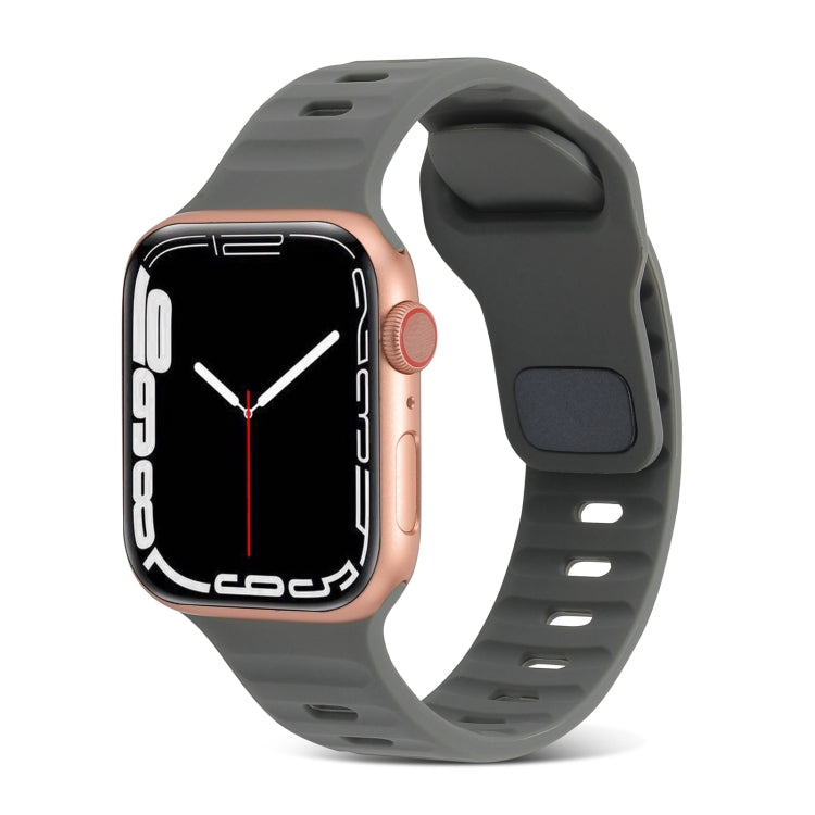 Quadratische Schnalle Streifen Silikon Uhrenarmband, Für Apple Watch SE 2023 44mm, Für Apple Watch SE 2023 40mm