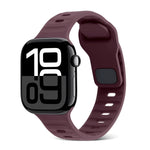 Quadratische Schnalle Streifen Silikon Uhrenarmband, Für Apple Watch Series 10 46mm, Für Apple Watch Series 10 42mm