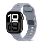 Quadratische Schnalle Streifen Silikon Uhrenarmband, Für Apple Watch Series 10 46mm, Für Apple Watch Series 10 42mm